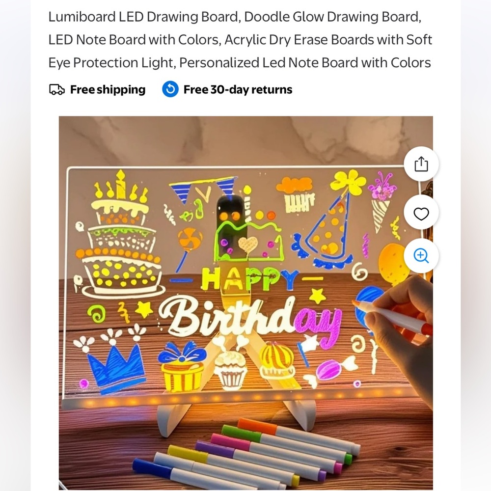 LED Light Panel with Multicolor Markers